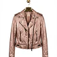Chaqueta Biker Oro Rosa Metalizado con Tachas y Charms BLANKNYC (S) NUEVO - Miniatura 4