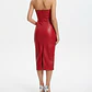 Vestido Midi Efecto Piel Palabra de Honor- Escote Recto ZARA (S) NUEVO CON ETIQUETAS - Miniatura 2