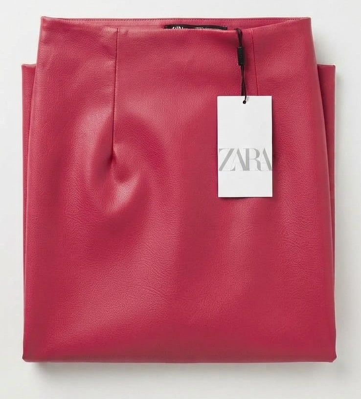 Vestido Midi Efecto Piel Palabra de Honor- Escote Recto ZARA (S) NUEVO CON ETIQUETAS 3