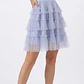Vestido Corto de Tul Azul Pastel con Capas y Volantes (S) NUEVO - Miniatura 2