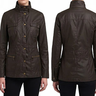 Chaqueta Café Tostado Estilo Utilitario / Country Chic BETTY BARCLAY (S) SHOWROOM