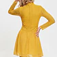 Vestido Corto Mostaza de Encaje Crochet y Gasa WISH THE LABEL (XXS) NUEVO CON ETIQUETAS - Miniatura 3
