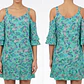 Vestido Corto Verde Agua Estampado Paisley Escote Cruzado SELENA (S-M) NUEVO CON ETIQUETAS - Miniatura 2