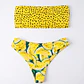 Bikini Bandeau con Estampado de Sandía Amarilla y Semillas - Miniatura 2