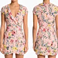 Vestido 100% viscosa Corto Rosado con Estampado Floral y Escote Cruzado BARDOT (XS-36) NUEVO CON ETIQUETAS - Miniatura 3