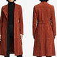 Abrigo Largo de Gamuza Terracota con Detalles Trenzados VERO MODA CLASSIC (S) NUEVO CON ETIQUETAS - Miniatura 2