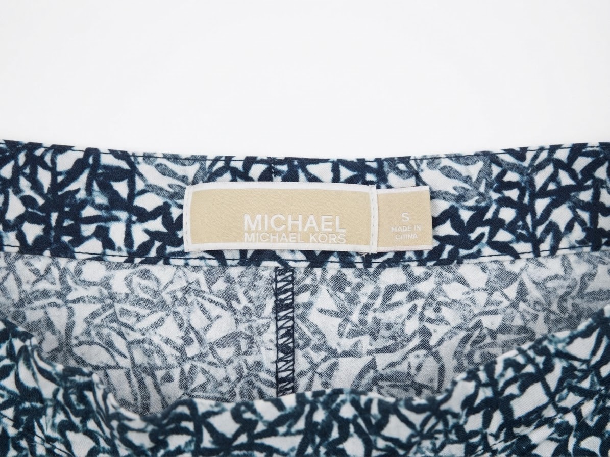 Top Hombros Descubiertos Estampado Azul MICHAEL KORS (S) SHOWROOM 3