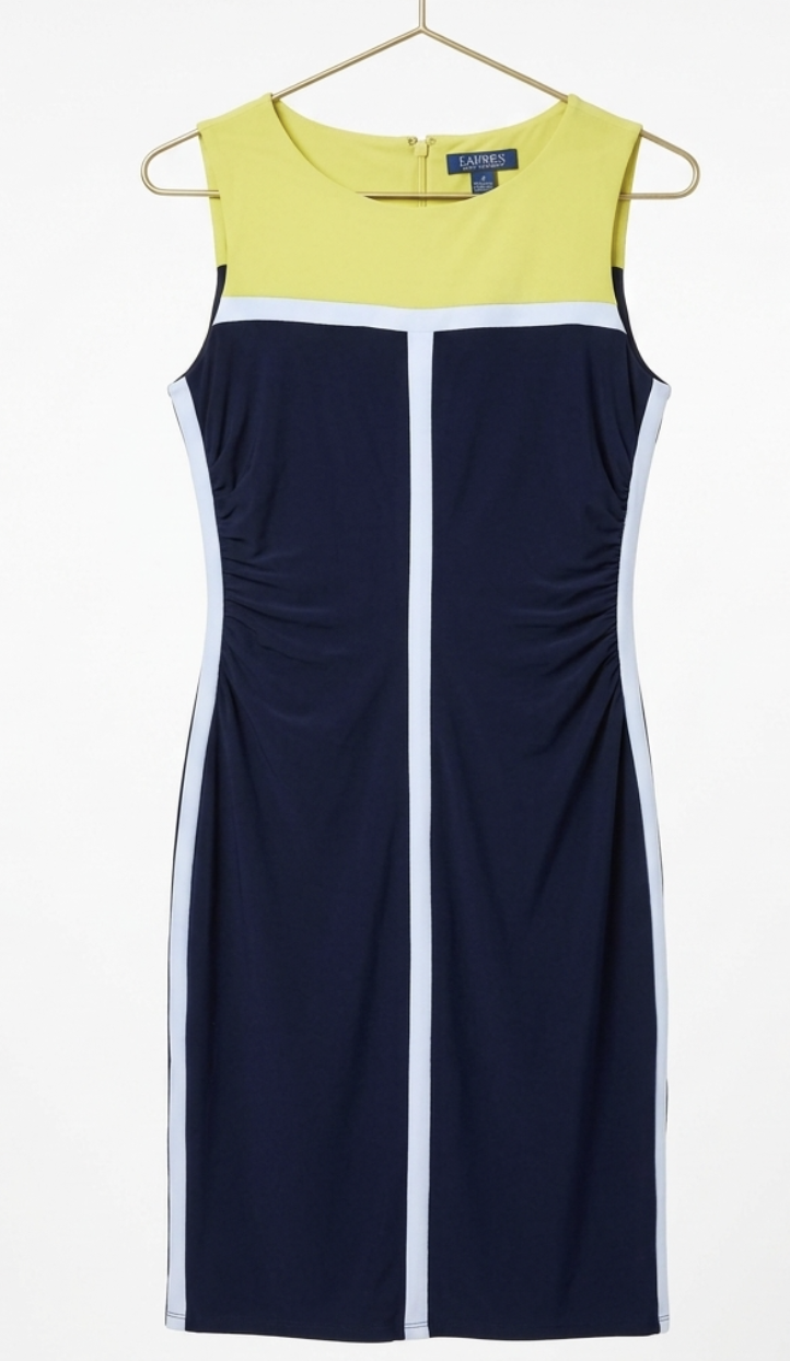 Vestido Midi Tubo Colorblock  RALPH LAUREN (M) 3