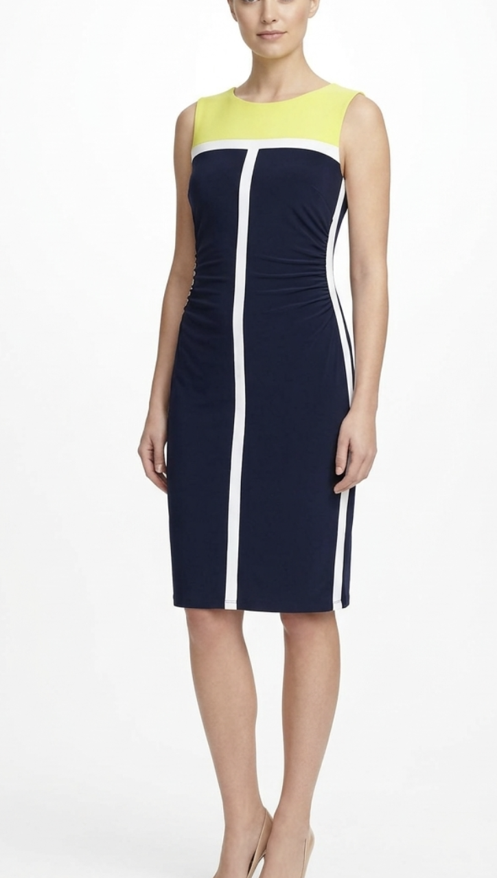 Vestido Midi Tubo Colorblock  RALPH LAUREN (M) 1