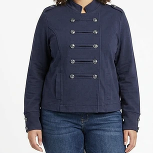 Chaqueta Militar Botón Plateado LANE BRYANT (XXL)