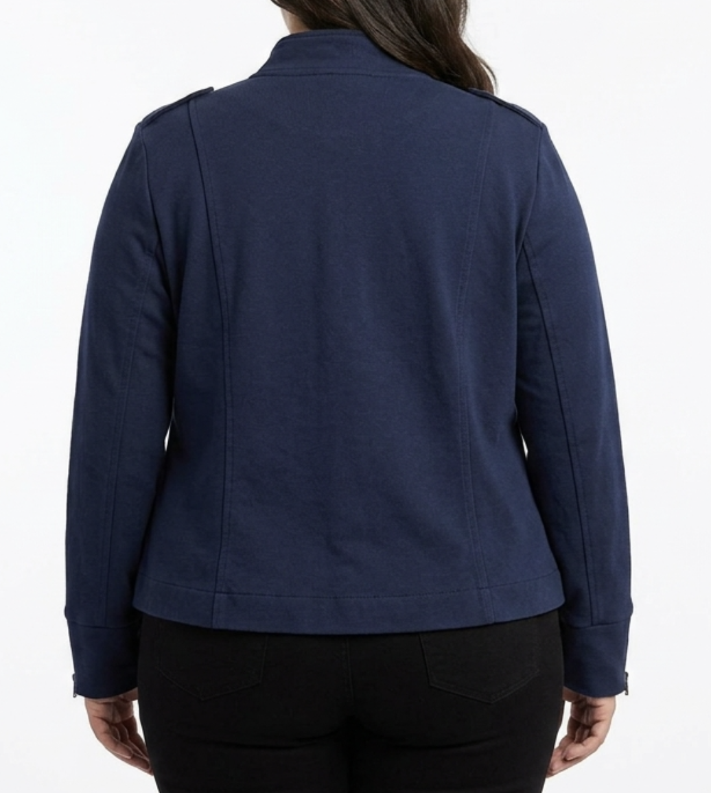 Chaqueta Militar Botón Plateado LANE BRYANT (XXL) 4