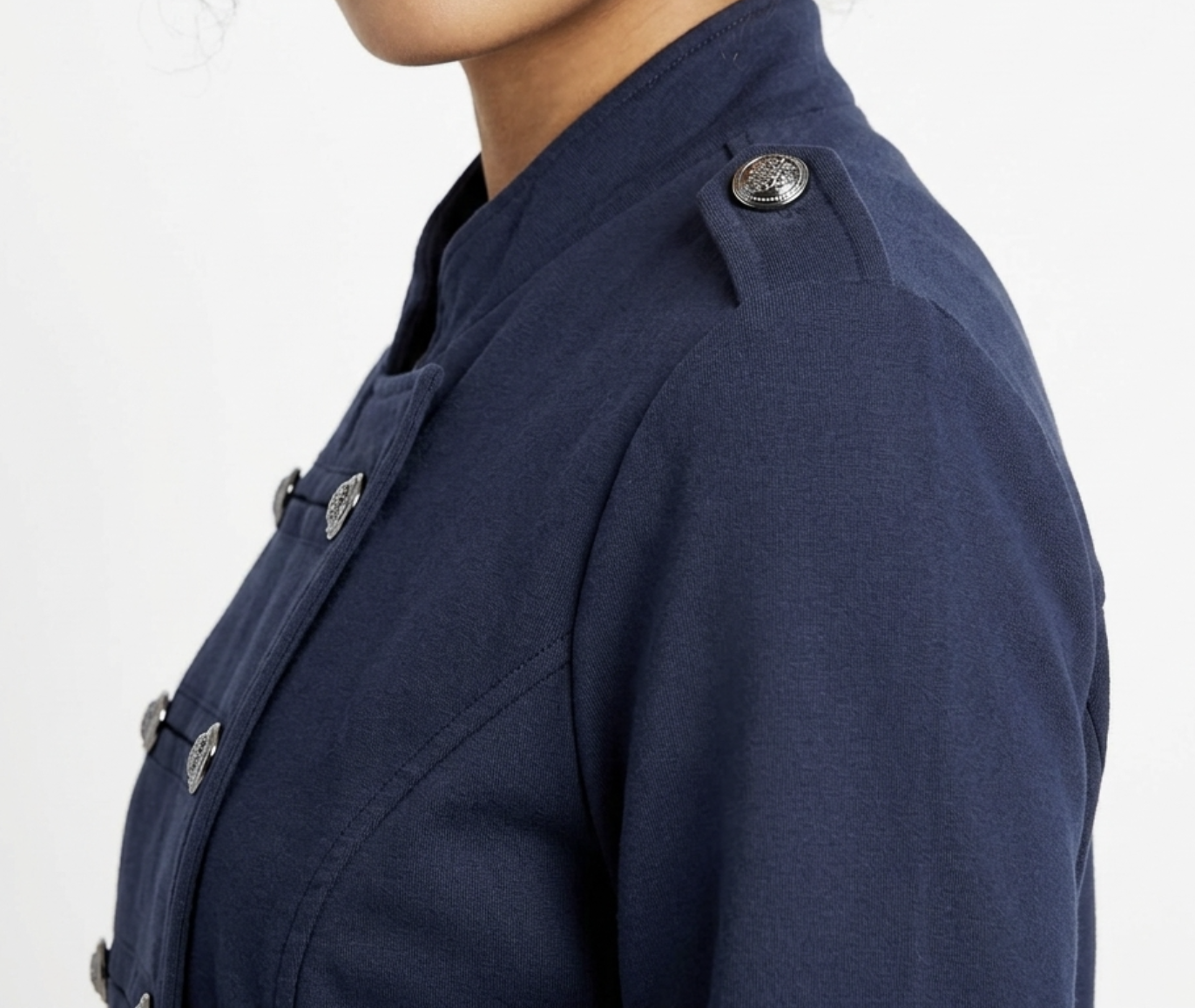 Chaqueta Militar Botón Plateado LANE BRYANT (XXL) 2