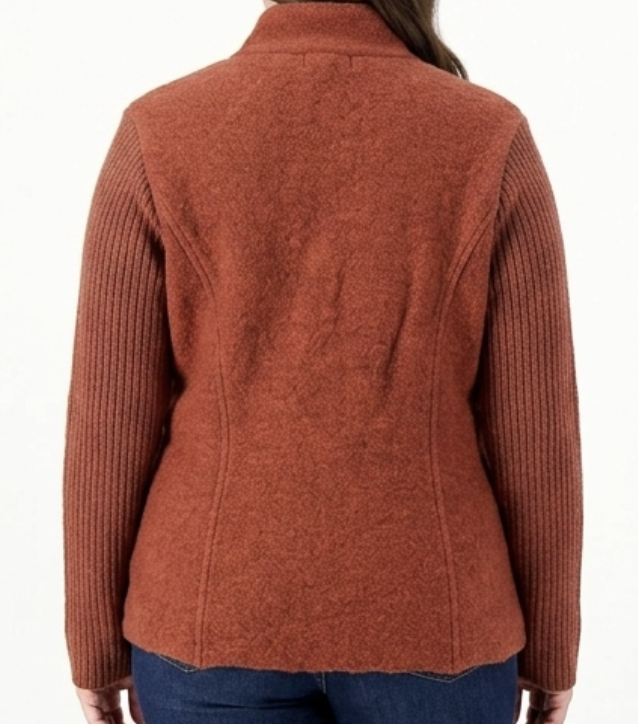Cardigan Híbrido 100% Lana Cremallera CAROLE LITTLE (XL) TRUE VINTAGE 3