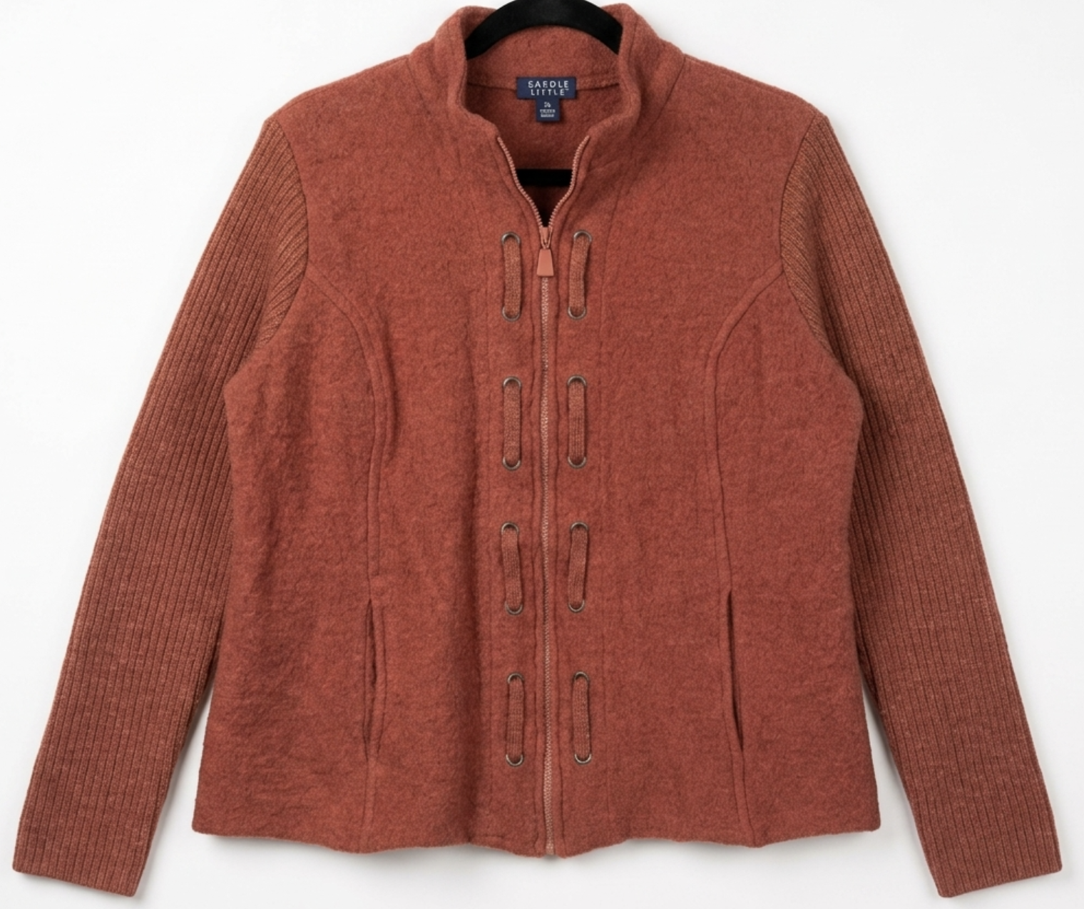 Cardigan Híbrido 100% Lana Cremallera CAROLE LITTLE (XL) TRUE VINTAGE 2