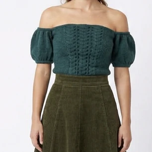 Top de Punto Romantic Off Shoulder Puffer Sleeve SISLEY (S-M) SHOWROOM