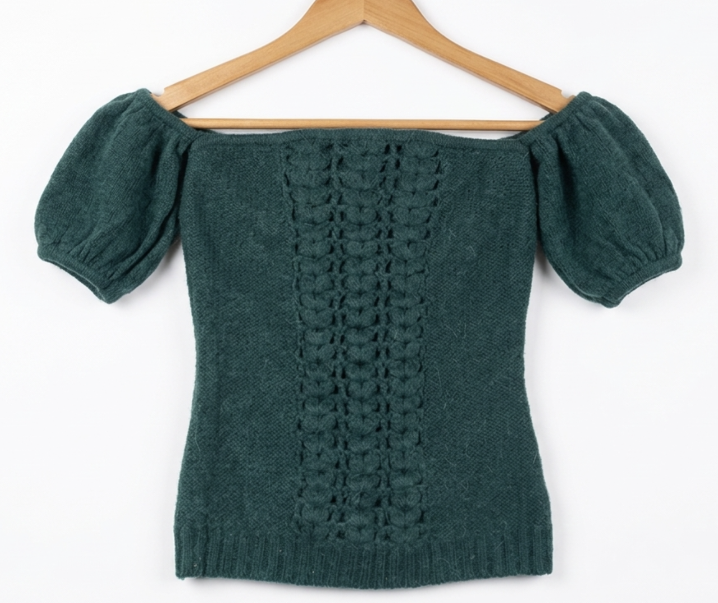 Top de Punto Romantic Off Shoulder Puffer Sleeve SISLEY (S-M) SHOWROOM 2