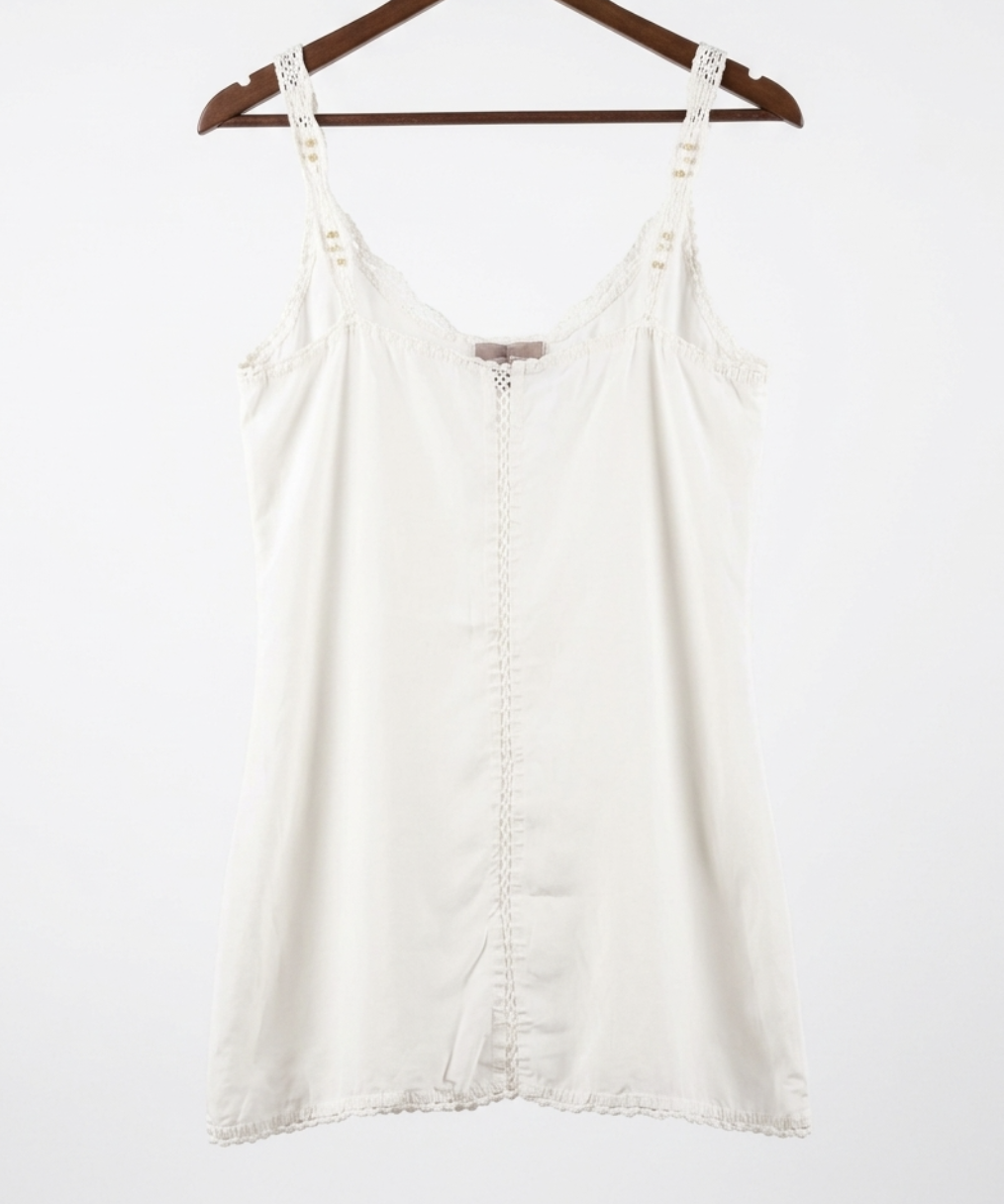Top 100% Seda Premium Detalles Crochet y Cuentas SPLURGE (S-M) 4