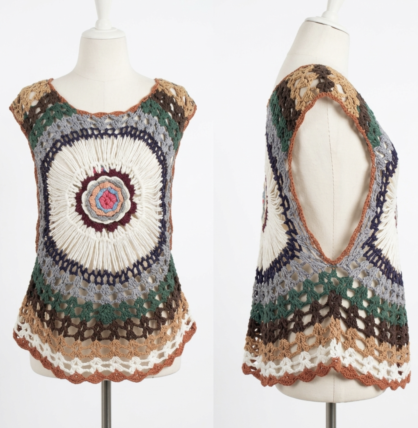 Top Tejido Artesanal Crochet Mandala NEW ABC (S-M) SHOWROOM 2
