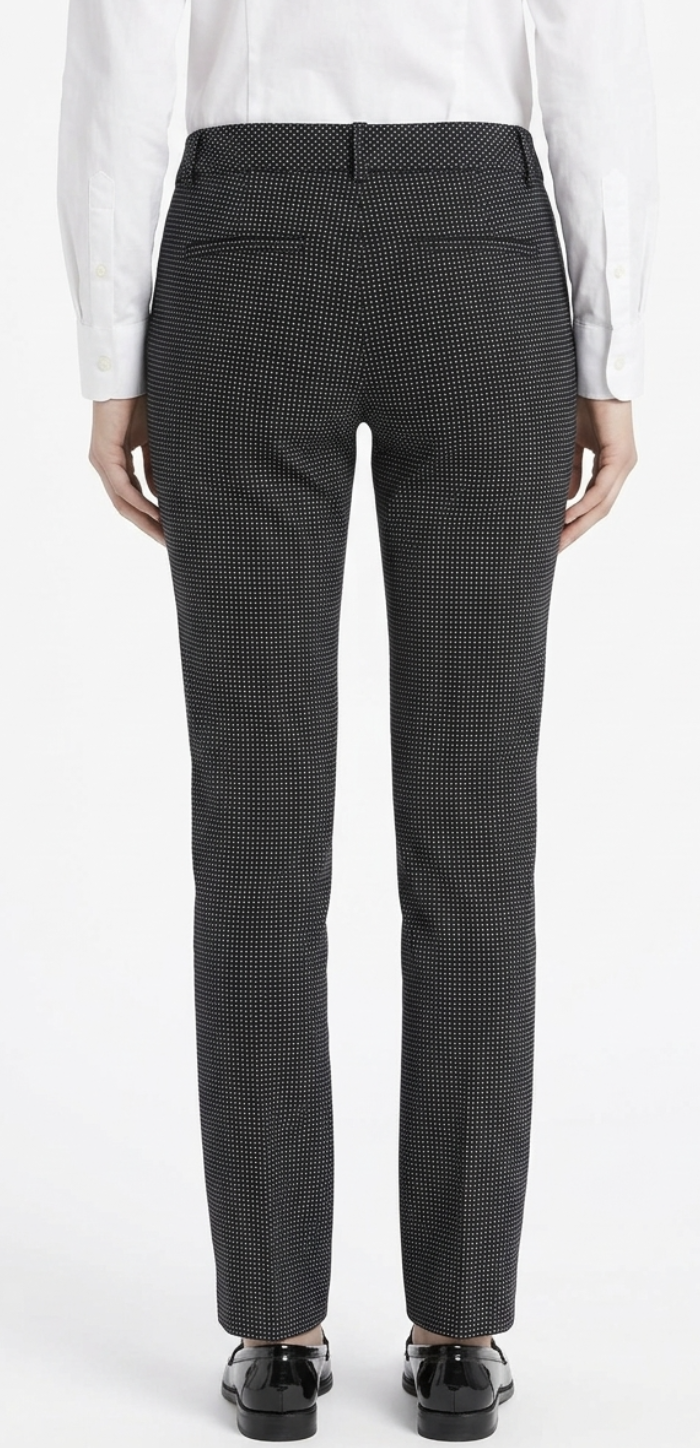 Pantalón de Vestir Bootcut Micro Polkadot Tiro Bajo NEW YORK & COMPANY (XS) SHOWROOM 2