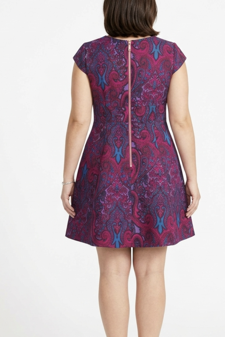 Vestido Skater Estampado Paisley TRACY REESE ANTHROPOLOGY (L) 2