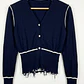 Cardigan Distressed Double Layer Knit MARGIELA INSPIRED (XS) STATEMENT - Miniatura 4