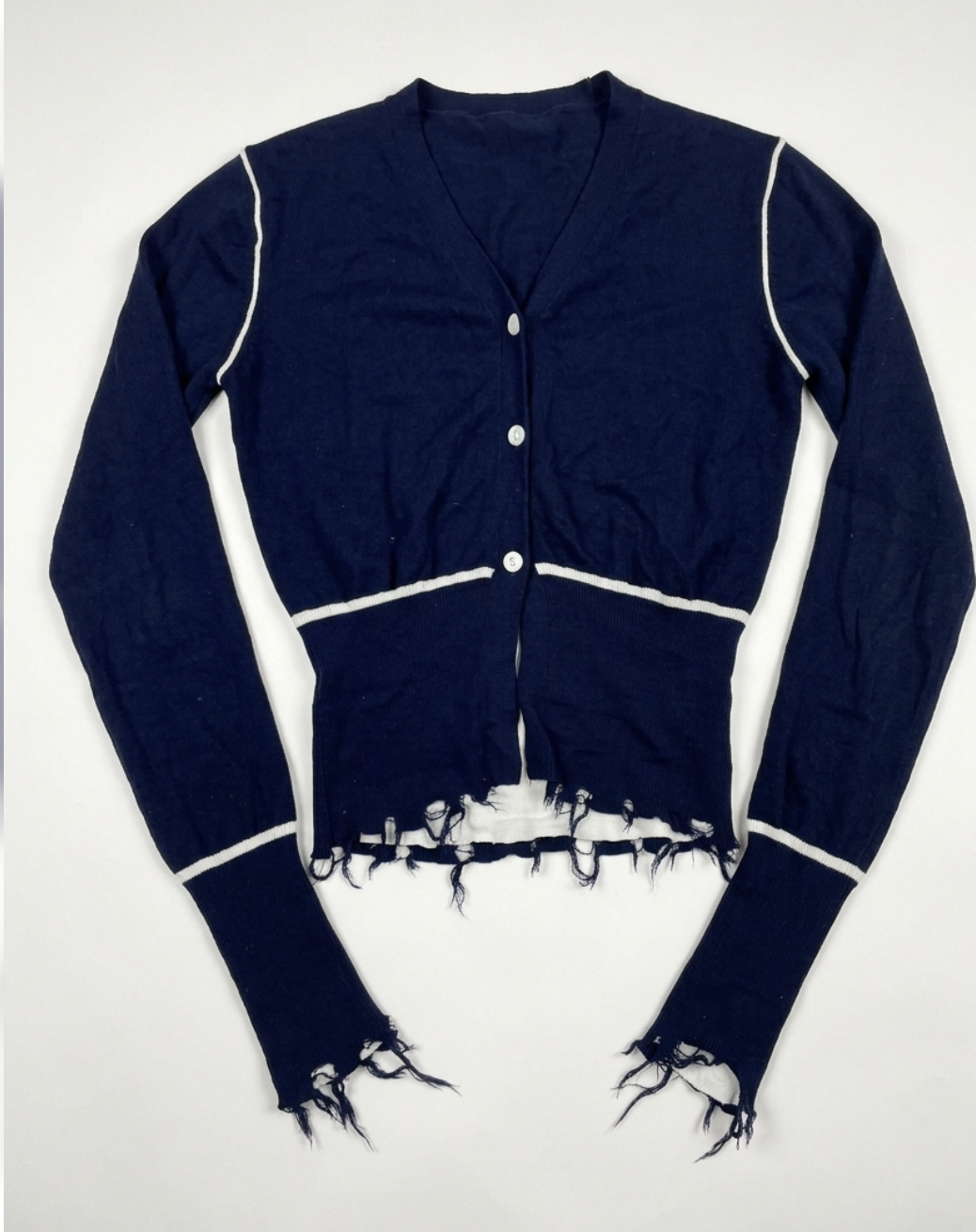 Cardigan Distressed Double Layer Knit MARGIELA INSPIRED (XS) STATEMENT 6
