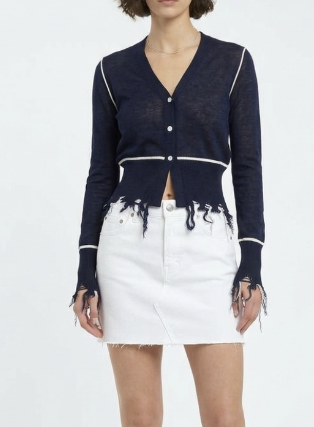 Cardigan Distressed Double Layer Knit MARGIELA INSPIRED (XS) STATEMENT 1