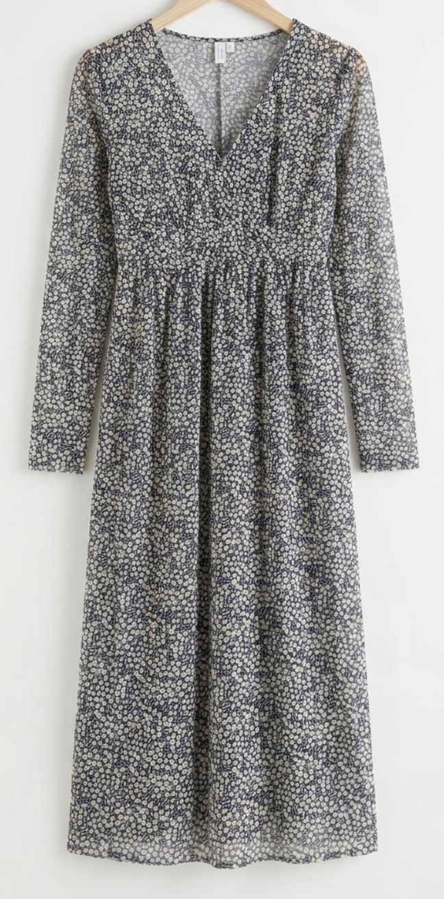 Vestido Midi Escote cruzado Mesh AND OTHER STORIES STOCKHOLM ATELIER (XS) SHOWROOM 6