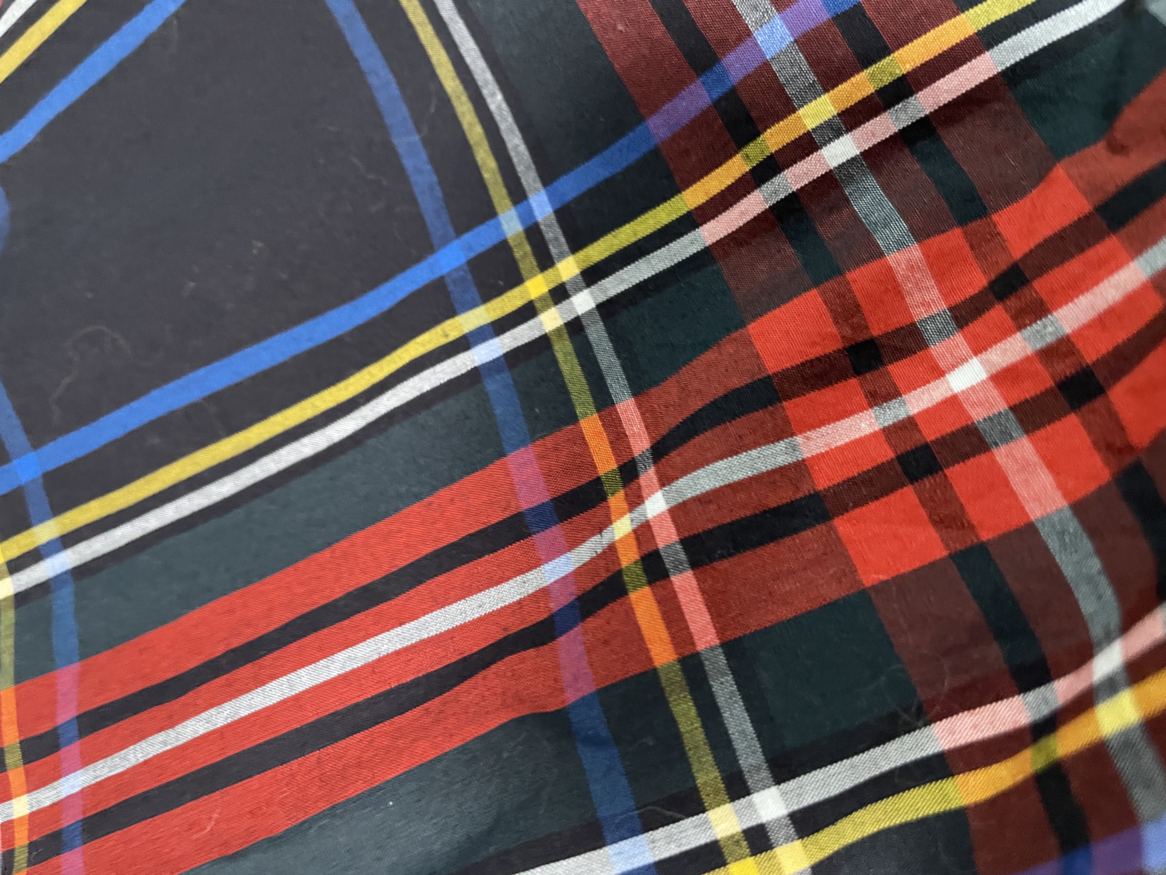 Túnica Cuello V Ribete Terciopelo Stewart Tartan J.CREW (S) NUEVO 3