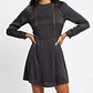 Vestido Corto Satinado con Detalle de Vainica y Manga Larga ALLSAINTS (XS-S) - thumbnail 1