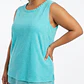 Blusa Sin Mangas Turquesa con Cuello Tachas KARL LAGERFELD (Talla L-XL) NUEVO - thumbnail 2