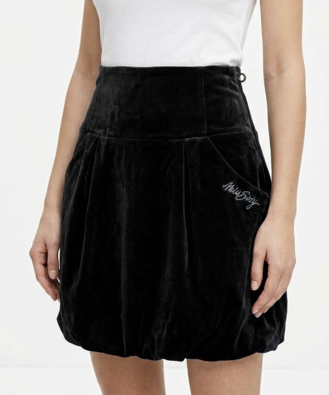 Falda Globo Tiro Alto Terciopelo 20% Seda Y2K MISS SIXTY (S) STATEMENT 2