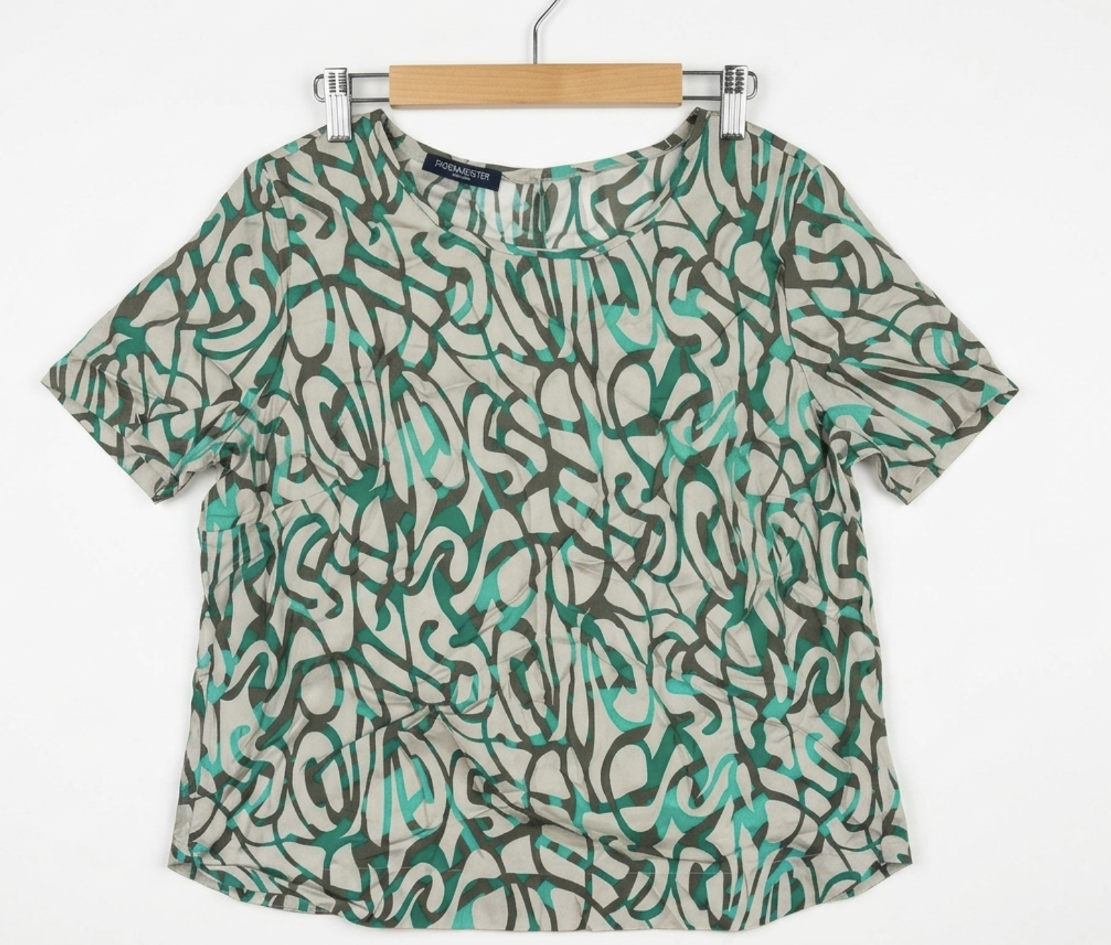 Blusa Manga Corta 100% Seda Corte Boxy FADENMEISTER BERLIN (XL) SHOWROOM 3