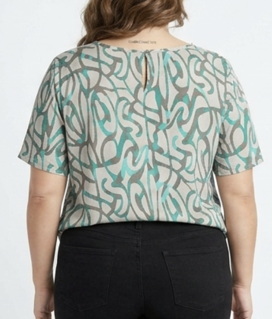 Blusa Manga Corta 100% Seda Corte Boxy FADENMEISTER BERLIN (XL) SHOWROOM 5