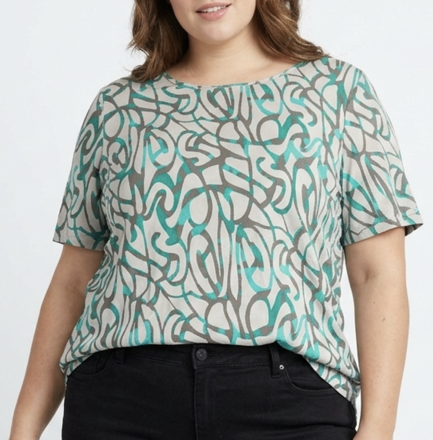 Blusa Manga Corta 100% Seda Corte Boxy FADENMEISTER BERLIN (XL) SHOWROOM 1