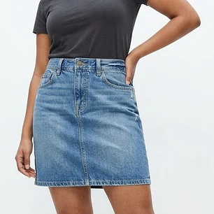 Minifalda de Mezclilla 100% Algodon Detalles Desgastados J.CREW (S-M) NUEVO CON ETIQUETAS