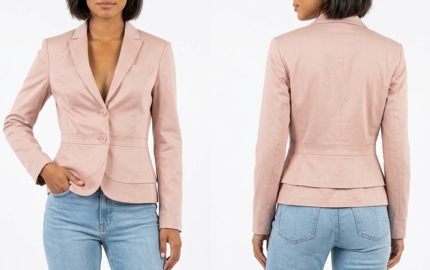 Blazer Entallado con Doble Botonadura y Diseño Peplum en la Cintura COMMA 1
