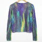Cardigan Cropped Drawstring Tie Dye Hippie Chic SANDY & SID (M-L) NUEVO CON ETIQUETAS - thumbnail 6