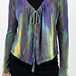 Cardigan Cropped Drawstring Tie Dye Hippie Chic SANDY & SID (M-L) NUEVO CON ETIQUETAS - thumbnail 2