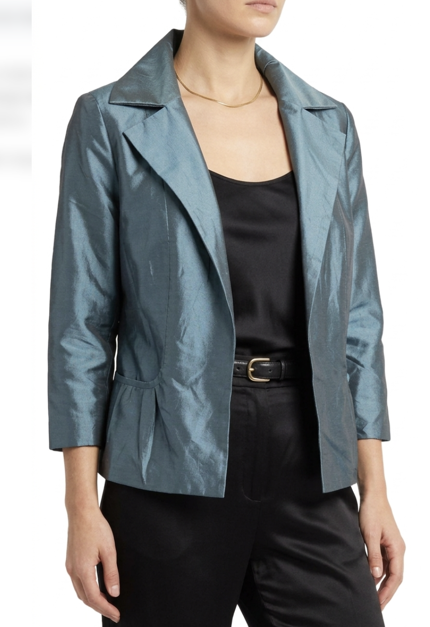 Blazer Estructurado de Gala 100% Seda Thai MARISA BARATELLI (L) NUEVO CON ETIQUETAS 1