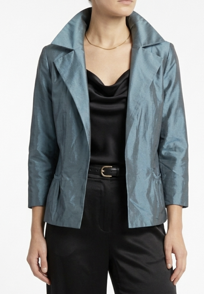 Blazer Estructurado de Gala 100% Seda Thai MARISA BARATELLI (L) NUEVO CON ETIQUETAS 4