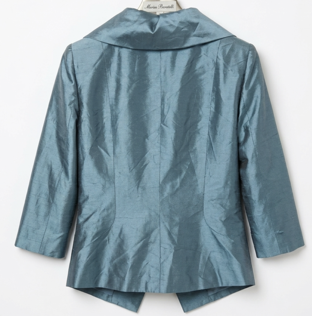 Blazer Estructurado de Gala 100% Seda Thai MARISA BARATELLI (L) NUEVO CON ETIQUETAS 5