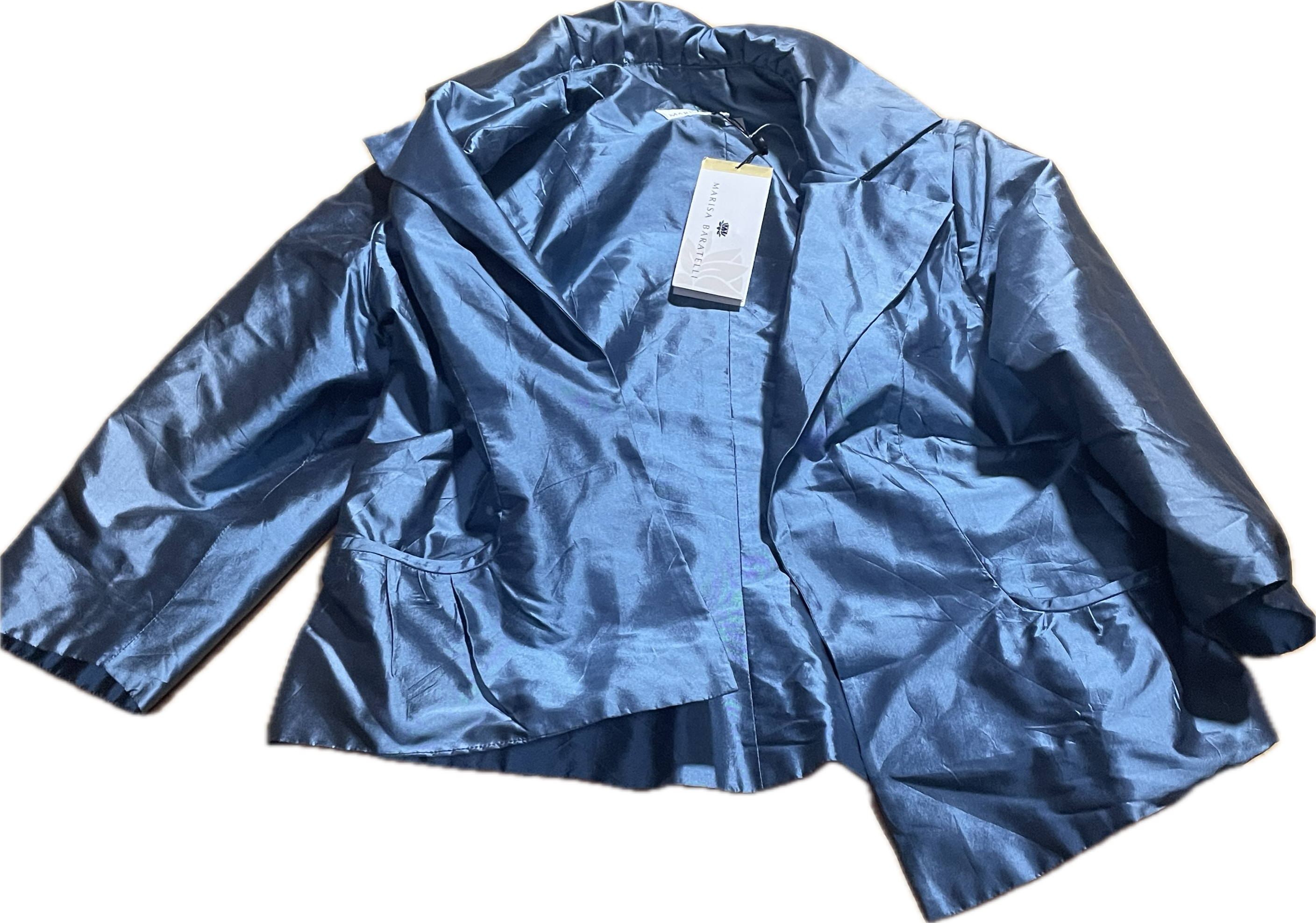 Blazer Estructurado de Gala 100% Seda Thai MARISA BARATELLI (L) NUEVO CON ETIQUETAS 9