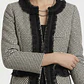Chaqueta Tweed Flecos Chifon Pedrería WHITE HOUSE BLACK MARKET (XS) - Miniatura 1