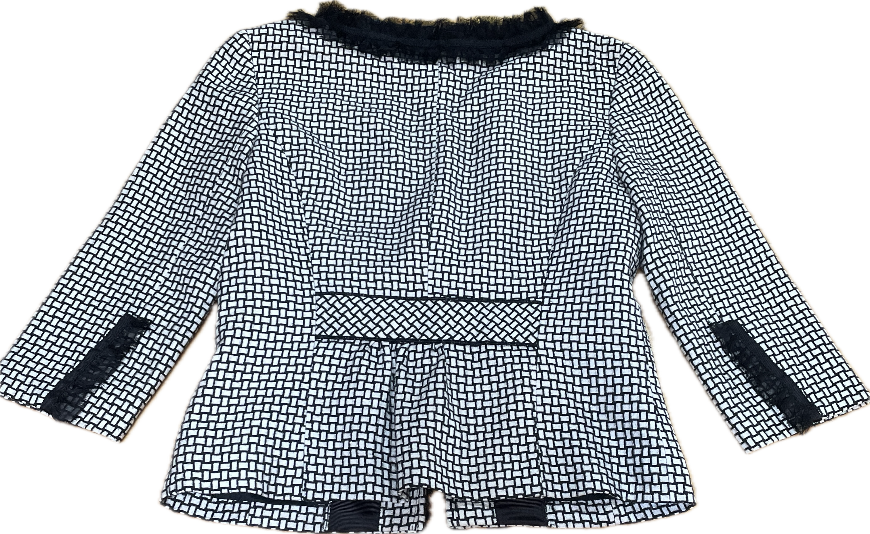 Chaqueta Tweed Flecos Chifon Pedrería WHITE HOUSE BLACK MARKET (XS) 5