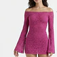 Top Off Shoulder Encaje Manga Acampanada Coquette VICTORIA'S SECRET (S) NUEVO  - thumbnail 1
