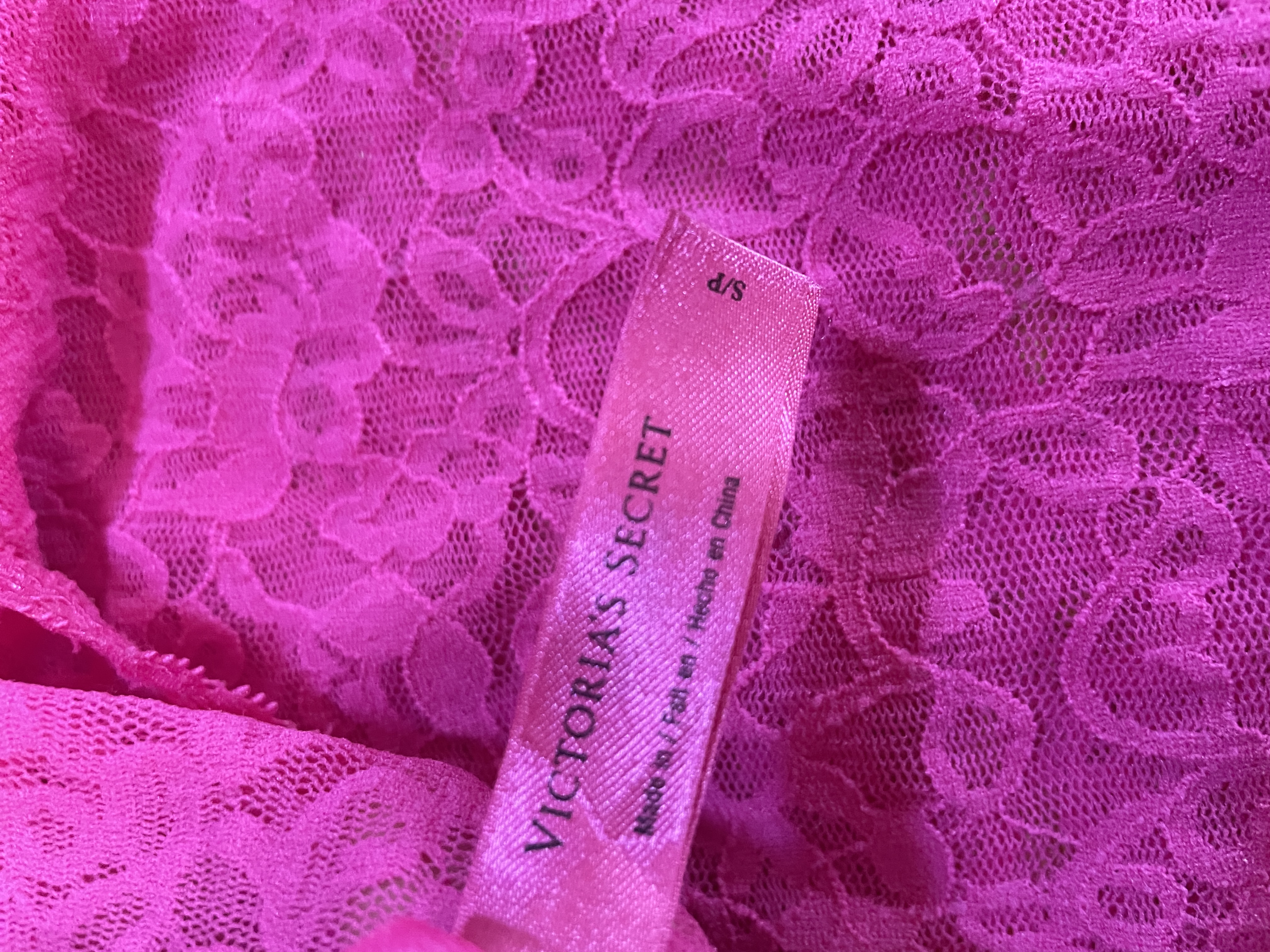 Top Off Shoulder Encaje Manga Acampanada Coquette VICTORIA'S SECRET (S) NUEVO  2