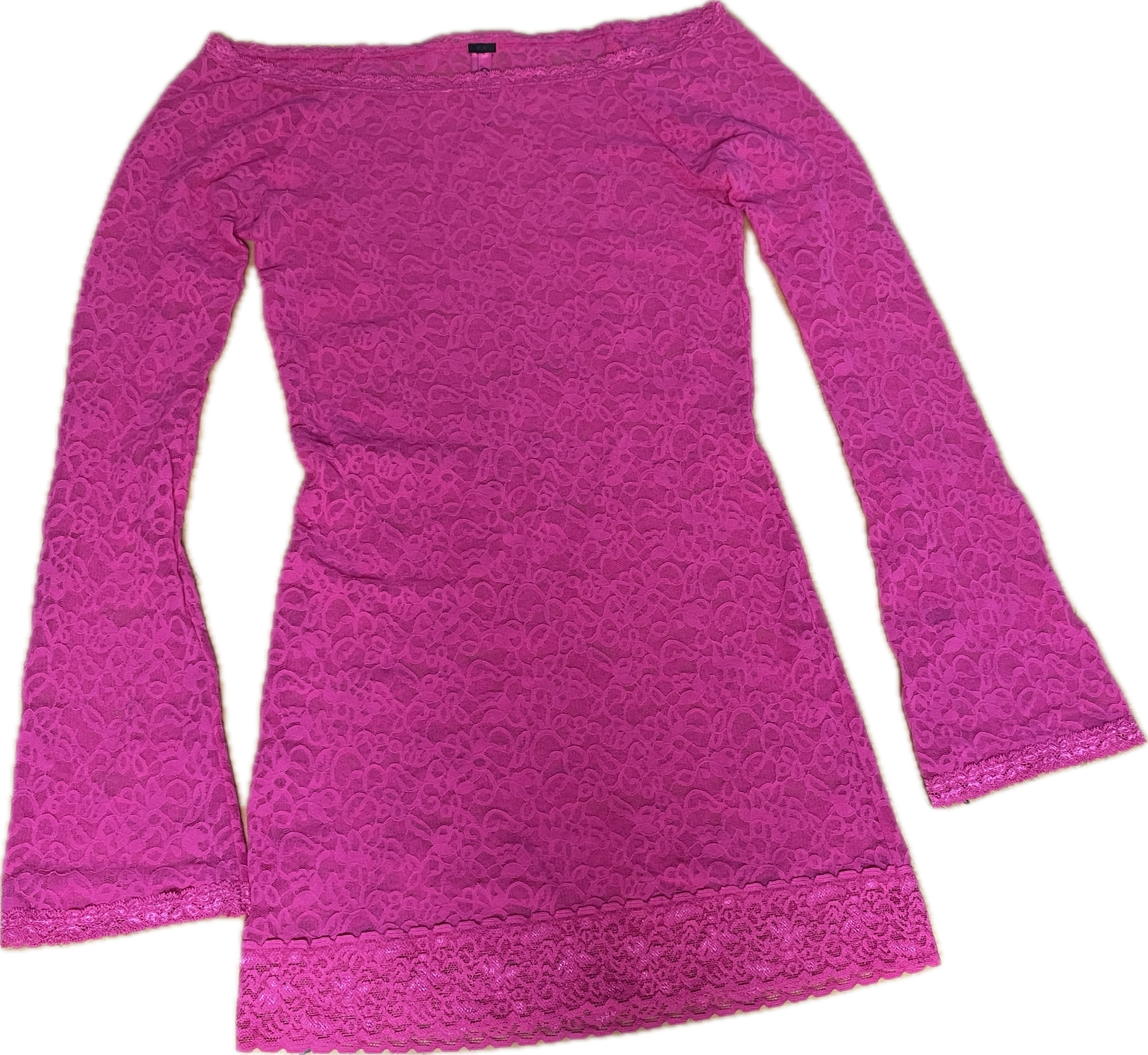 Top Off Shoulder Encaje Manga Acampanada Coquette VICTORIA'S SECRET (S) NUEVO  3