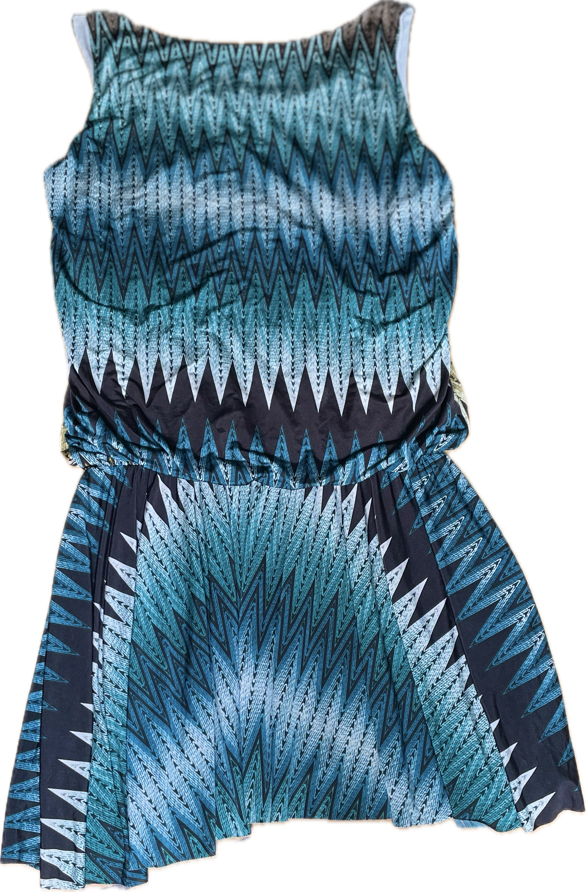 Vestido Playero Chevron MISS ROSA MADE IN ITALY (S) NUEVO CON ETIQUETAS 4