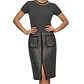 Vestido Midi Combinado Tejido y Falda Acolchada JYC (XS-S) NUEVO - thumbnail 1